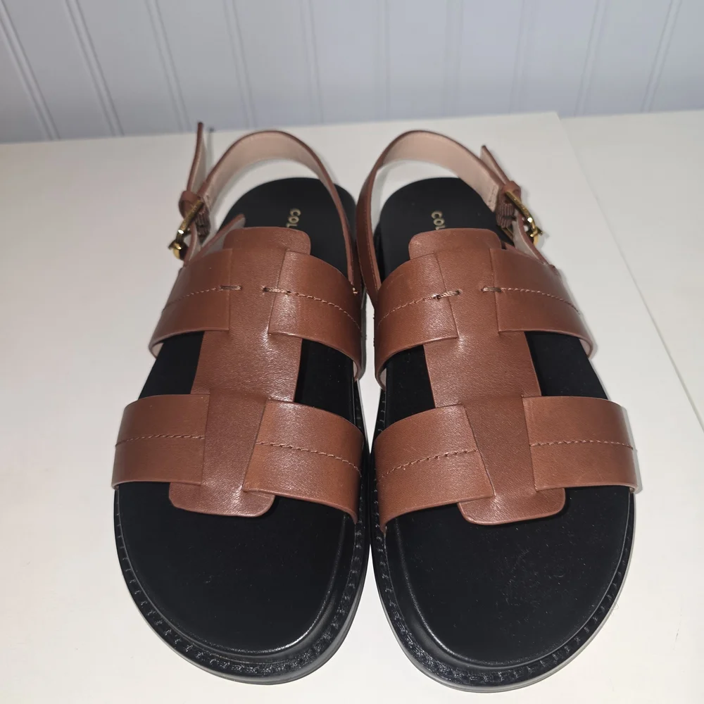 Cole Haan Brown Leather Slingback Sandals